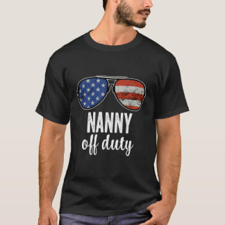 Camiseta Nanny Off Duty Flag Americano Sunglass
