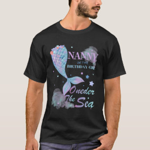 Camiseta Nanny primeiro aniversario Sereia Oneder Sea Famil