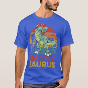 Camiseta Nannysaurus T Re Dinossaur Funny Vintage Nanny Sau