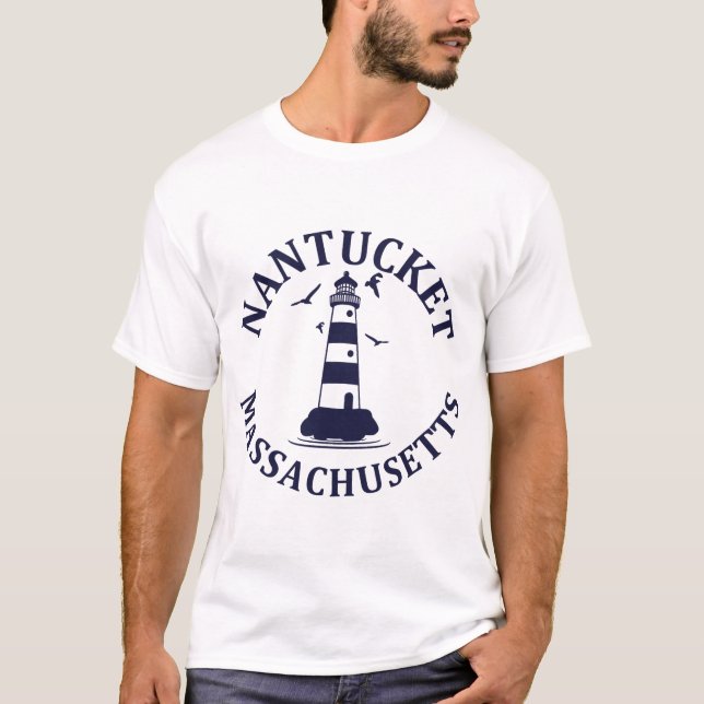 Camiseta Nantucket de Verão - Massachusetts (Frente)