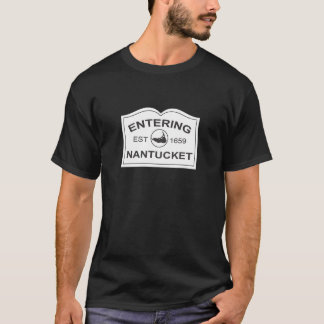 Camiseta Nantucket entrando Est. 1659 assine dentro o preto