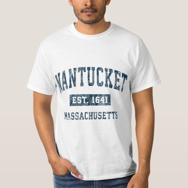 Camiseta Nantucket Massachusetts MÃE Vintage Sports Design  (Frente)