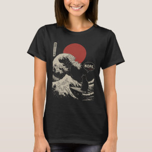 Camiseta Não. A Grande Onda Kanagawa Divertido Surfe Japonê