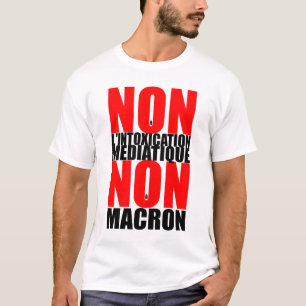 Camiseta Não à l'INTOXICAÇÃO MEDIATIQUE NON À MACRON T