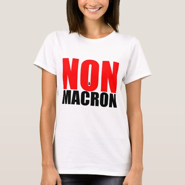 CAMISETA NÃO À MACRON (Frente)