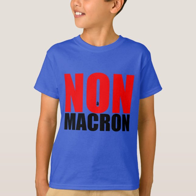 CAMISETA NÃO À MACRON (Frente)