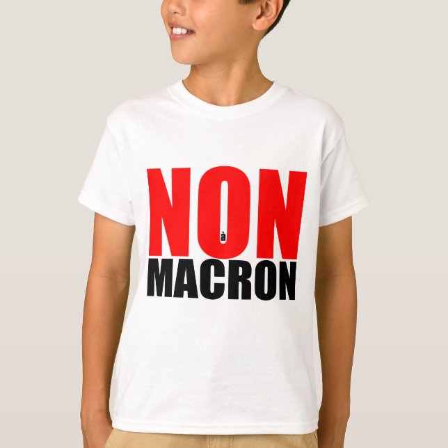 CAMISETA NÃO À MACRON (Frente)