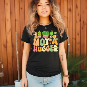 Camiseta Não Abraçador Engraçado Cacto Sarcástico