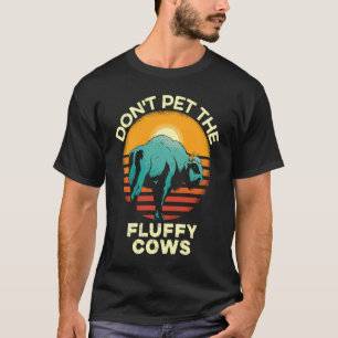 Camiseta Não acaricie os bisontes bovinos fofos do Parque N