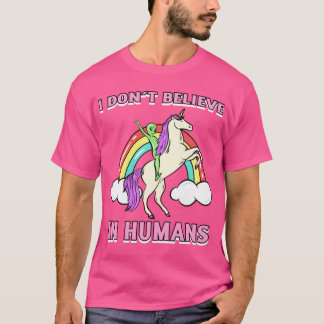 Camiseta Não Acredito Em Humanos Design garota