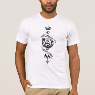 Camiseta Não Acredito na Sorte Urso Símbolo Design Trader