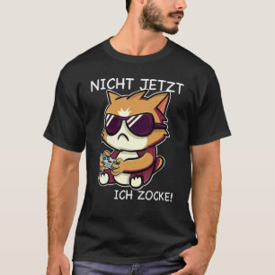 Camiseta Não agora, estou jogando Cool Gamer Cat Gamer Jogo