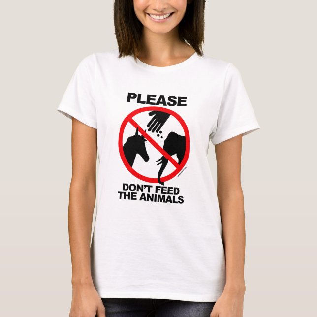 Camiseta Não alimente os animais (Frente)