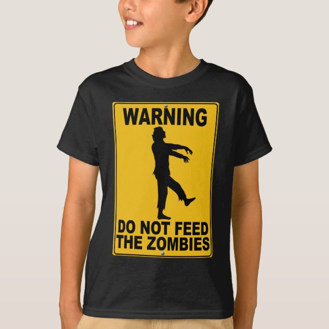 Camiseta Não alimente os zombis (Frente)