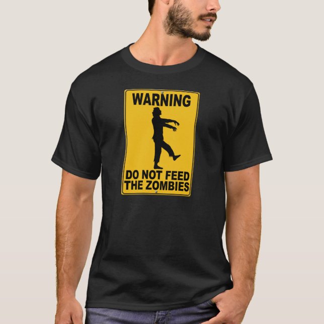 Camiseta Não alimente os zombis (Frente)
