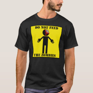 Camiseta "NÃO ALIMENTE t-shirt dos ZOMBIS"