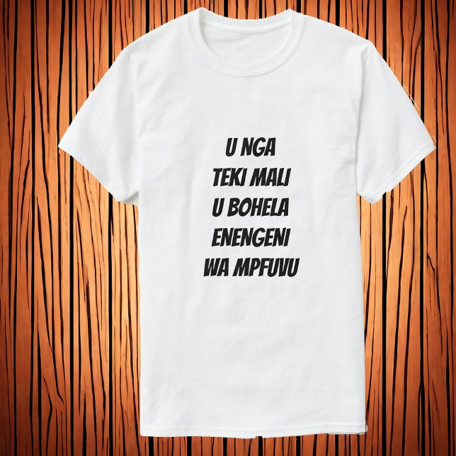 Camiseta Não amarre dinheiro na perna do hipopótamo (Criador carregado)