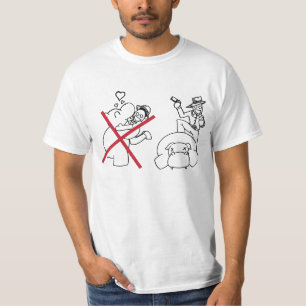 Camiseta Não ame o hipopótamo