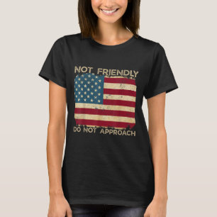 Camiseta Não Amigável Não Enfrenta Uma Engraçada Citação Sa