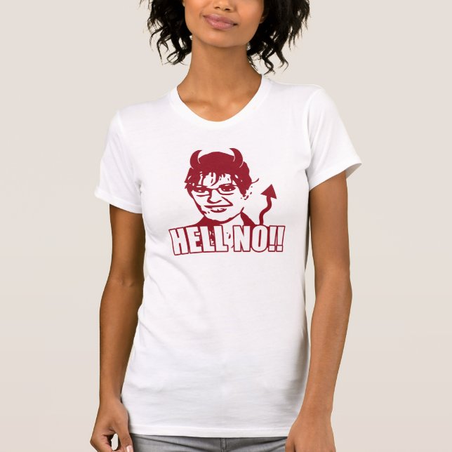 Camiseta Não!! Anti T de Sarah Palin (Frente)