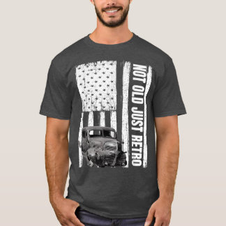 Camiseta Não Antigo Apenas Retrô Vintage Usa Sinalizador Pi