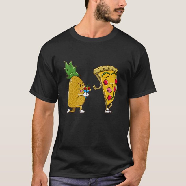 Camiseta Não ao abacaxi na Pizza Abacaxi Pizza Cute Odio (Frente)
