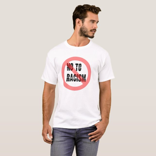 Camiseta Não ao racismo | Slogan Anti-Racismo (Frente Completa)
