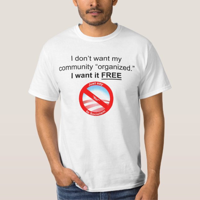 Camiseta Não ao socialismo (Frente)