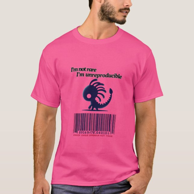 Camiseta Não apenas raros, mas irreproduzíveis (Frente)