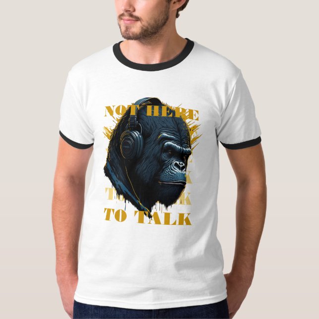 Camiseta Não Aqui Para Falar (Frente)