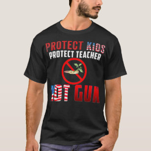 Camiseta Não Armas Protegem Crianças Protegem Professores