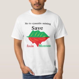 Camiseta Não às economias Rosia Montana da mineração do