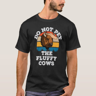 Camiseta Não As Vacas Fofas Búfalo Bisão Retro Vintage