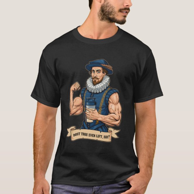 Camiseta Não, até mesmo... Arranque o Shakespeare Gym (Frente)