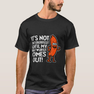 Camiseta Não até meu traje alemão de bratwurst homens mulhe