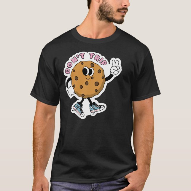 Camiseta não atire com um adesivo de chocolate (Frente)