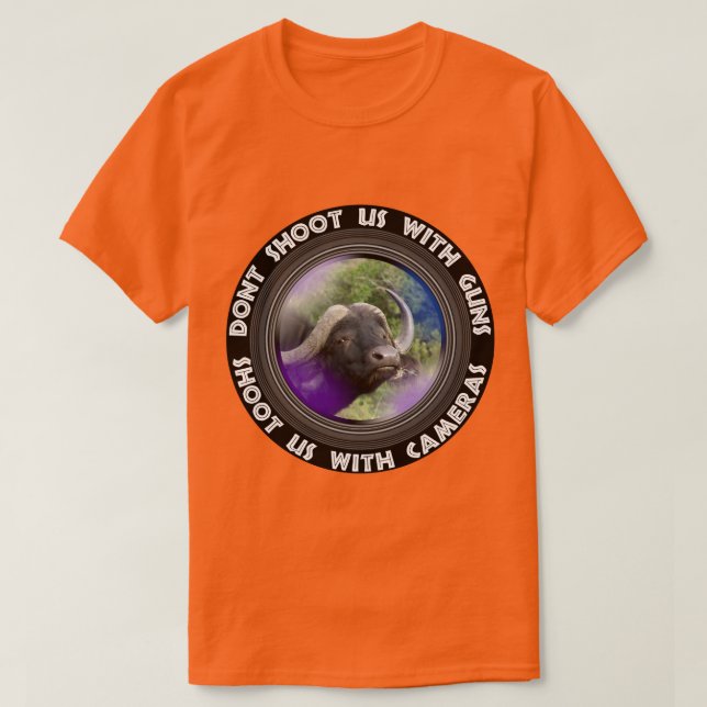 Camiseta Não atire na nossa erva de Buffalo (Frente do Design)