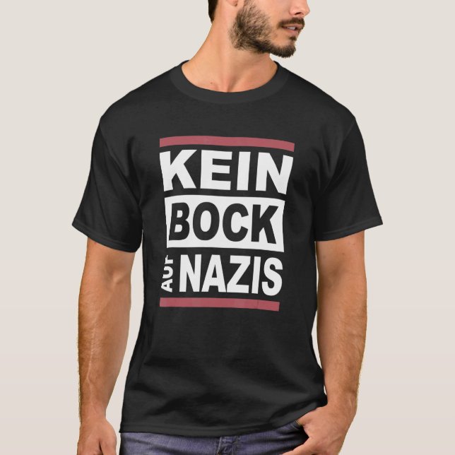 Camiseta Não Bate No Nazis Fck Nzs Contra O Racismo (Frente)