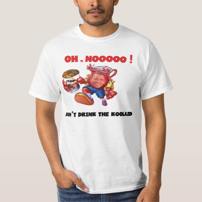 Camiseta Não beba o Koolaid (com design traseiro) (Frente)