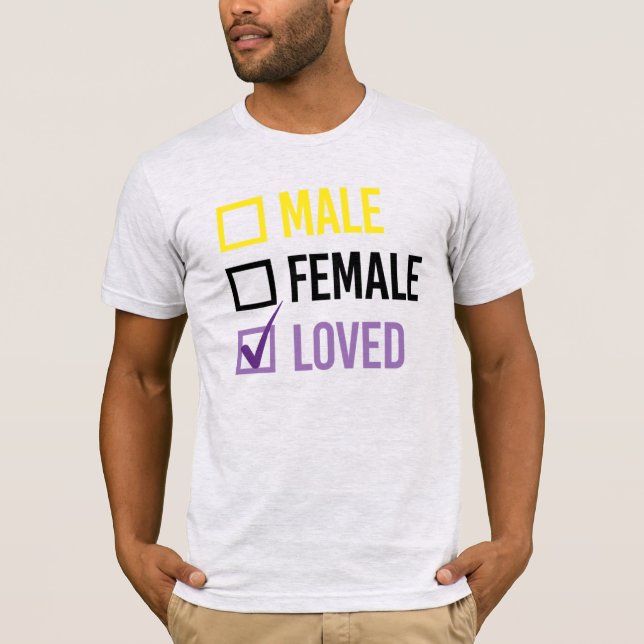 Camiseta Não Binário e Amado (Frente)