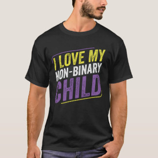 Camiseta Não Binário Eu Amo minha Mãe LGBT Filha Não-Binári