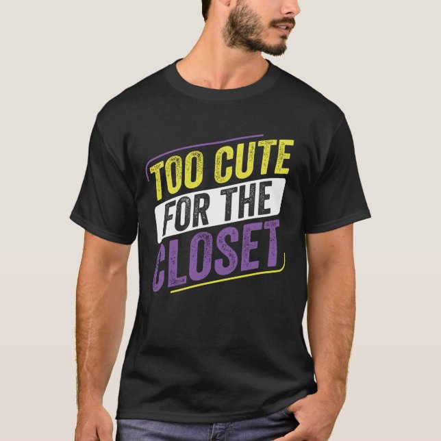 Camiseta Não-Binário Muito Bonito para a Enby LGBT do Armár (Frente)