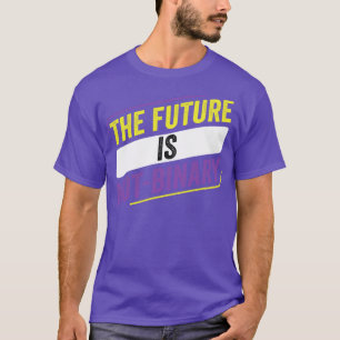 Camiseta Não Binário O futuro é Enby LGBT Não Binário