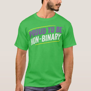 Camiseta Não Binário Orgulhoso de não ser Binário LGBT Enby
