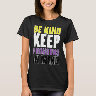 Camiseta Não Binário Seja Gentil Enby Gênero Não Binário