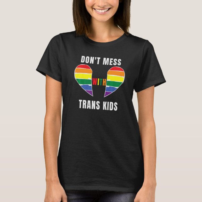 Camiseta Não Brinque Com Crianças Trans Texas Proteja Crian (Frente)