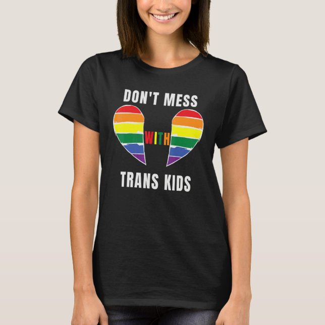 Camiseta Não Brinque Com Crianças Trans Texas Proteja Crian (Frente)