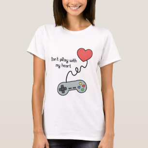 Camiseta Não brinque com meu coração via controle de jogo