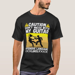 Camiseta Não Brinque Com Minha Guitarra Melhor Guitarra Elé