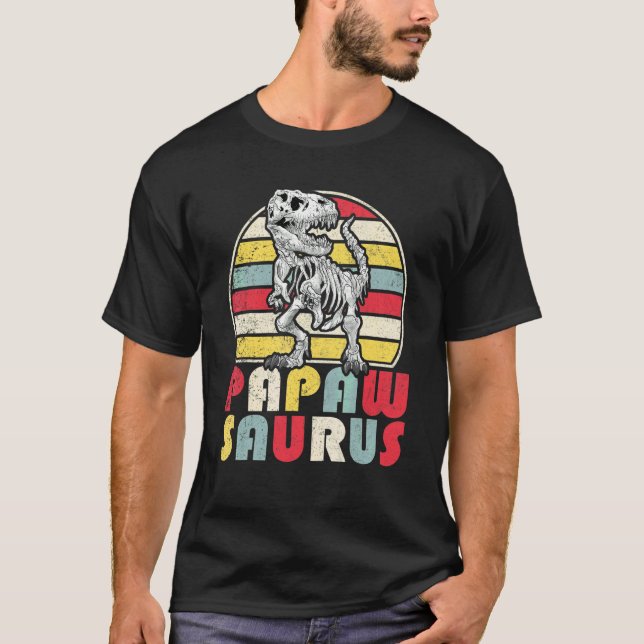 Camiseta Não Brinque Com Papawsaurus Você Será Jurasskickea (Frente)